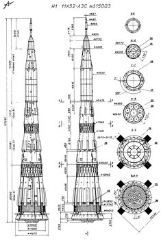 an architectural drawing of the saturn rocket