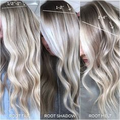 Difference Between Root Smudge And Root Melt, Fall Blonde Hair Shadow Root, Root Shadow Blonde Highlights, Level 7 Roots Balayage, Root Color With Highlights, Grey Blonde Root Melt, At Home Shadow Root, Bright Blond Dark Root, Cool Tone Blonde With Shadow Root