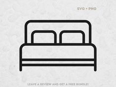 a bed with two pillows and the text leave a review and get a free bundle