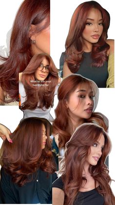 Hair Color For Morena Skin, Dark Ginger Hair, Hair Color For Morena, Cinnamon Hair Colors, Cinnamon Hair, Plum Hair, Red Hair Inspo