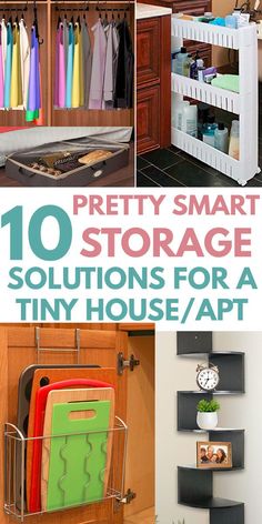 HOME ORGANIZATION HACKS for smart storage solutions that don't require any DIY! Genius STORAGE IDEAS FOR SMALL SPACES available from Amazon. Apartment Hacks Organizing, Tiny House Organization, Small Apartment Hacks, Diy Small Apartment, Small Apartment Storage, Small Apartment Organization, Minimalist Organization, Apartment Hacks, House Organization