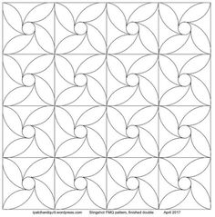 the quilt pattern is shown in black and white