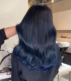 Blackish Blue Hair, Fried Hair, Blue Hair Highlights, Blue Berries, Coloured Hair, Fun Hair, Birds Nest, Hair Colours, Hair Inspiration Color