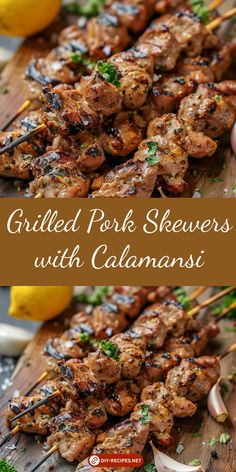 grilled pork skewers with celery and onions