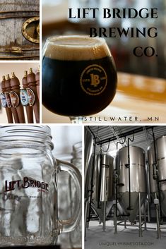 a collage of beer images with the words lift bridge brewing co