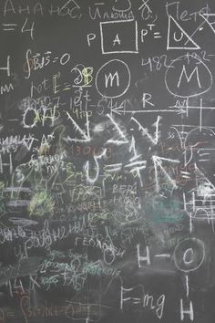 a blackboard with lots of writing on it