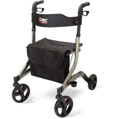 The Carex Crosstour Rollator Rolling Walker provides mobility assistance for increased independence. The lightweight aluminum frame has a sleek side-folding design for convenient storage and transport. This Carex walker has adjustable height, which means you can stand up straight while walking with assistance. It has locking brakes for safety. It has a bonus cane holder, so you can switch with ease when needed. The large storage bag can be removed and carried with its strap. The large 8" front w Walker Baskets, Mobility Walkers, Walker For Seniors, Large Storage Bags, Body Joints, Proper Posture, Mobility Aids, Euro Style, Walkers