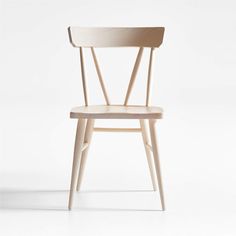 a wooden chair on a white background