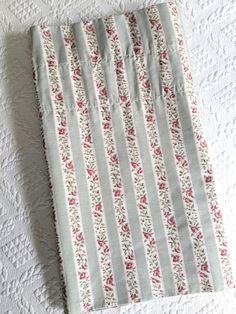 Laura Ashley Valance Floral Green Pink Stripes Cottage Rose Cottage Rose, Rose Cottage, Valances, Pink Stripes, Creamy White