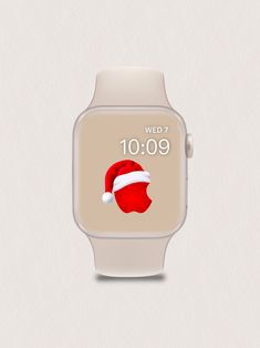 Unique Clocks, Apple Watch Faces, Watch Wallpaper, Apple Watch Wallpaper, Apple Logo, Watch Faces, Christmas Hat, Smartwatch, Smart Watch