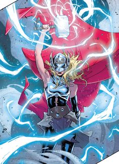 the cover to thor's comic book, thunder in action