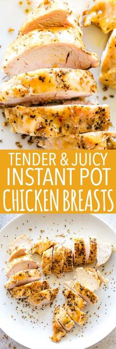 Tender and Juicy Instant Pot Chicken Breasts – How to cook deliciously seasoned, perfectly tender and juicy chicken breasts in the Instant Pot! Can be made with fresh or frozen chicken breasts. #chickenrecipes #chicken #instantpot #dinnerrecipes #easydinner #food #recipe #instantpotchicken #mealprep Cooking Chicken Breast In Instant Pot, Instant Pot Chicken Breasts, Instant Pot Chicken Breast, Crockpot Express, Electric Pressure Cooker Recipes, Easy Chicken Breast, Breast Recipe