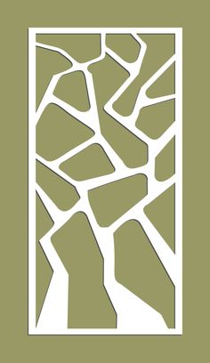 a paper cut out of a giraffe's pattern on a green background