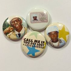 four buttons with pictures of martin luther king and the words call me if you getlist