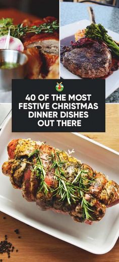 the cover of 40 of the most festive christmas dinner dishes out there