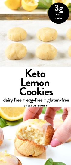 the recipe for keto lemon cookies is shown