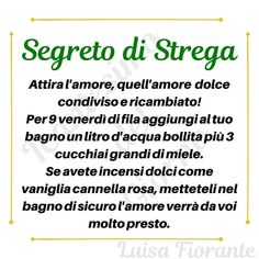 a sign that says serreto di strega with the words in different languages