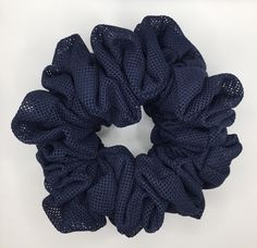 X Large hair scrunchie Double scrunchie material:Light weight stretch mesh fabric. double elastic, firm comfortable hold. Colour: Navy. Size: approximately 4.5-5 by 4.5-5 inches by 3 inches in depth. handmade in Australia. Hair Tie Scrunchies, Ponytail Scrunchie, Scrunchie Ponytail, Xl Scrunchie, Dark Blue Scrunchie, Stretch Mesh Fabric, Barrette Clip, Hair Tie, Mesh Fabric