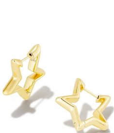 Kendra Scott Star Huggie Hoop Earrings | Dillard's Kendra Scott Star Earrings, Cute Earrings Hoops Gold, Kendra Scott Earrings Aesthetic, Popular Items 2024, Shark Earings, Pretty Jewellery Earrings, Cute Jewelry Aesthetic, Kendra Scott Rings, Trendy Teen Gifts