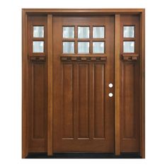 Steves & Sons 6 Craftsman Front Doors, Pintu Interior, Entry Door With Sidelights, Garage Door Types, Craftsman Door, Wood Entry Doors, Craftsman Bungalow, Mahogany Doors, Garage Door Design