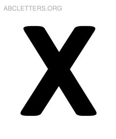 the letter x is made up of black letters