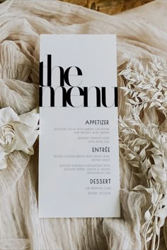 Modern Wedding Menu Design, Timeless Elegance Wedding, Menus Design, Wedding Menu Design, Rehearsal Dinner Menu, Diy Wedding Menu, Elegant Wedding Menu, Menu Card Template, Wedding Dinner Menu