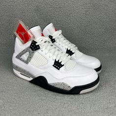 Item: Nike Air Jordan 4 Retro Og - White/Cement Size: Men's 8.5 Year: 2016 Condition: Brand New, Never Worn, With Original Box, And Accessories - Shipped Through Usps With Tracking Confirmation - Handling Time 1-2 Business Day - Feel Free To Ask Any Questions You May Have - Everything Is 100% Authentic Jordan 4 White Cement, Casual Shoes Women Sneakers, Jordan 4 White, Jordan 4’s, Nike Air Jordan 4 Retro, Pretty Sneakers, Shoes For School, Nike Air Jordan 4, Jordan Shoes Girls