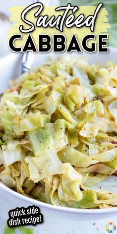 this sauteed cabbage salad is an easy side dish for any summertime meal