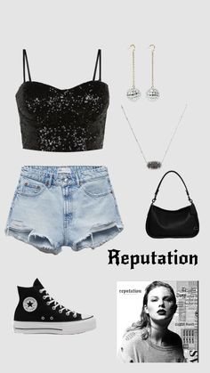 Taylor Swift Eras Tour Outfits Reputation Era, Reputation Outfit Inspiration, Era Tour Outfit Ideas Reputation, Taylor Swift Reputation Era Casual Outfits, Taylor Swift Rep Tour Outfits, Taylor Swift Concert Outfit Casual, Taylor Swift Outfit Inspo Reputation, Reputation Album Outfits, Taylor Swift Eras Tour Outfit Idea