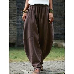 Season:Fall,Summer; Fabric:Cotton And Linen; Gender:Women's; Style:Casual,Simple; Elasticity:Micro-elastic; Occasion:Daily Wear,Vacation,Street,Daily,Going out; Function:Breathability,Comfortable,Soft,Comfort; Waistline:High Waist; Pattern:Plain; Design:Pocket,Elastic Waist,Baggy; Pants Type:Pants Trousers,Chinos,Bloomers,Baggy Pants; Front page:FF; Listing Date:07/31/2023; Production mode:External procurement; Hips:; Length:; Waist:; Pants Length:Full Length Linen Art, Celana Fashion, Chino Pants Women, Womens Chinos, Cotton Linen Pants, Solid Color Pants, Linen Casual, Graduation Outfit, Retro Women