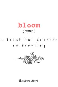 the cover for bloom, a beautiful process of becoming