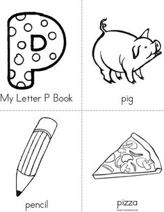 the letter p worksheet with pictures of animals and letters