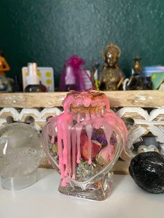 Love spell jar 🌹 Love spell jar. This little baby is something to put on your altar, near your bed, by a photo of yourself or with a partner, you can put it  anywhere you feel called to. It can be used for self love or any area of love that you want to amplify (romantic relationships, family, friendships, etc.) It is blessed, charged, and cleansed before shipping out. All you have to do is set an intention for it when you receive it. It can do what you want it to do.  🌹🌹 free shipping for ord Hoodoo Recipes, Jar Love Spell, Self Love Jar, Love Spell Jar, Self Love Spell, Gf Meals, Spell Jars, Spell Work, Romantic Aesthetic