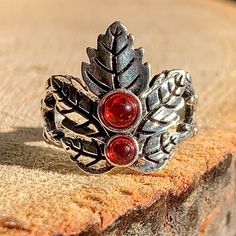 Rustic Leaf Artisan Crafted Ring New - Silver & Red - Metal: Unknown Sizes Available: 8 & 10 Stone: Cz - Lightweight Send An Offer! Nature | Stud Earrings | Hoop Earrings | Frosted | Winter | Fall | Summer | Spring | Bug | Insect | Boutique | Trendy | Chic | Shabby Chic | Dangle Earrings | Jewelry | Women | Gold Colored | Fashionable | Floral | Flower | Retro | Grunge | Unique | Eventful | Leaf | Outdoors | Creative | Accessories | Unisex | Bridal | Promise | Shiny | Bright | Boho | Bohemian | C Wedding Coastal, Flower Retro, Bright Boho, Creative Accessories, Snake Ring Silver, Sparkly Ring, Diamond Glitter, Statement Drop Earrings, Classic Engagement Rings