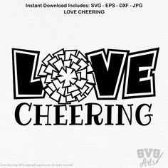 the logo for love cheering with an image of a starburst on it