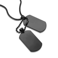 PRICES MAY VARY. Classic dog tag pendant necklace design, fashion simplicity. 2 Pieces highly polished dog tag makes the perfect gift for your friends or family and comfortable to wear Material: This dog tag necklace is made of high quality stainless steel that hypoallergenic, lead-free and nickel-free, making necklace suitable for long wear without damaging the skin Pendant Size: 5.0 x 3.0 cm / 2.0 x 1.18 inch. Chain is 22" + 2 inches extension chain. 3mm wide box chain. 10cm adjustable ball ch Military Inspired Fashion, Dog Tags Military, Dog Tag Pendant, Elmo Birthday, Necklace Design, How To Make Necklaces, Military Inspired, Dog Tag, Beautiful Gift Boxes