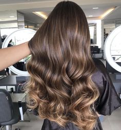 Brown Gold Balayage, Teddy Bear Balayage, Chocolate Brown With Lowlights, Balayage Honey Brown, Baby Lights Miel, Hazel Highlights, Balayage Hair For Brunettes, Macchiato Hair, Baby Lights Caramelo