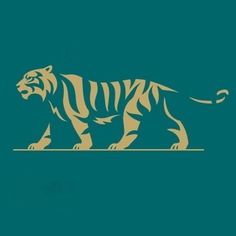 an image of a tiger on a blue background