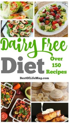 the cover of dairy free diet over 150 recipes, including salads and desserts