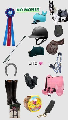 there are many different items that can be found in this image, including helmets and gloves