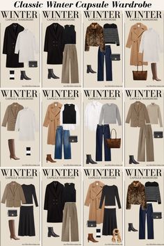 Are you looking for winter outfit ideas for your capsule wardrobe? My Chic Obsession has piut together their very best recommendations for you to create endless chic outfit ideas. Winter Cloths Idea, London Winter Capsule Wardrobe, Capsule Wardrobe 2025 Fall/winter, European Winter Wardrobe, European Winter Travel Capsule Wardrobe, Paris Winter Outfit Ideas 2024, Winter Rome Outfits, Winter Capsule Outfits, Winter Airport Look