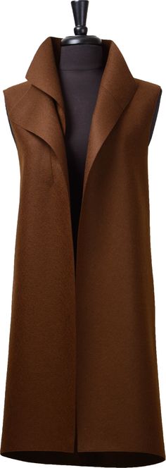 Wool Vest - TBD Unique Vest Women, Luxury Wool Vest For Formal Occasions, Elegant Brown Outerwear For Evening, Elegant Brown Evening Outerwear, Women’s Vest, Elegant Wool Vest With Pockets, Winter Wool Vest Outerwear, Clothing Patterns Vest, Feather Vest