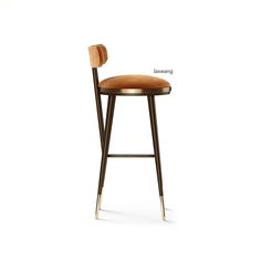 an image of a bar stool with the seat up and measurements in front of it