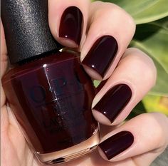 Dark nails for fall? Revolutionary🍷@emmaheartssnails Opi Burgundy Nail Polish, Opi Burgundy, Nail Polish Names, Burgundy Nail Polish, Polish Names, Dark Red Nails, Wine Nails, Maroon Nails