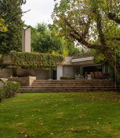 a house with steps leading up to it