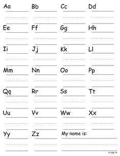 printable alphabet worksheet for kids to practice their handwriting and writing skills with the letter