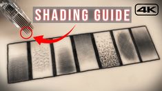 the shading guide is shown with an arrow pointing to it's left side