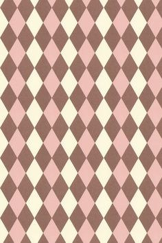 a pink and brown checkered wallpaper pattern