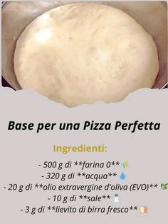 an image of a pizza dough in a box with instructions on how to make it