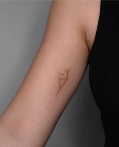 46 Most Beautiful Small Tattoos for Women Elegant Line Tattoo, Dancers Tattoo Ideas, Dancer Line Art Tattoo, Tiny Dancer Tattoo, Dancer Tattoo Ideas, Beautiful Small Tattoos For Women, Ballet Shoes Tattoo, Ballet Tattoo